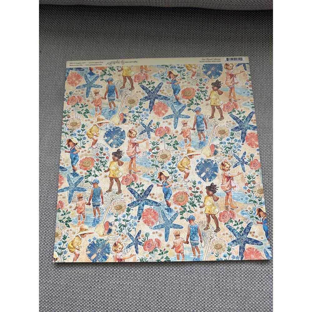 🔴Graphic 45 Sun Kissed Splish Splash‎ 12 pack new paper